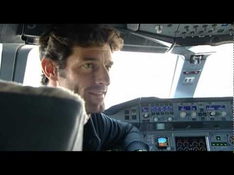Qantas help Red Bull F1 Driver Mark Webber with Pilot's Licence