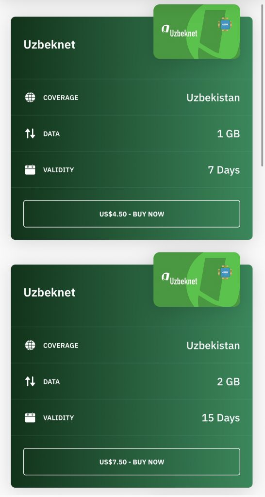Uzbekistan internet esim digital som Discount - Unravel Travel TV