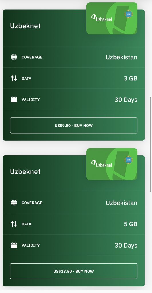 Uzbekistan internet esim digital som Discount - Unravel Travel TV
