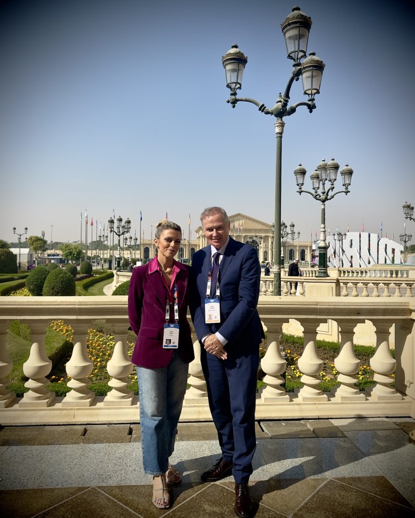 Giada Angeli, Founder, AG Tours, and Leslie Graham, Unravel Travel TV at TOURISE 2925 in Riyadh, Saudi Arabia