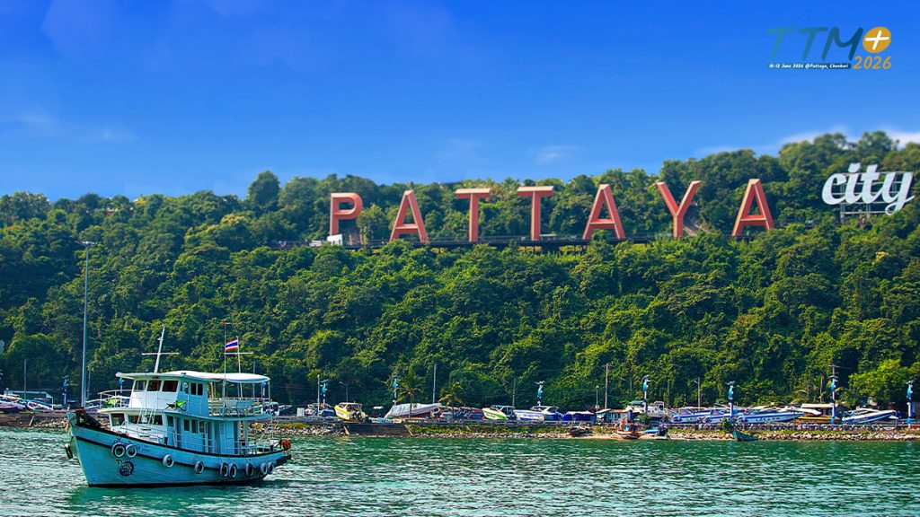 Thailand Travel Mart Plus 2026, Pattaya sign - Unravel Travel TV