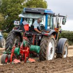 Eamonn Tracey from Carlow ploughing in the senior conventional at Ploughing 2026 in Screggan, Tullamore